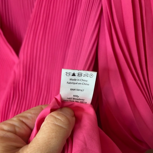 Milly Pink Pleated Dress Size 4 - Picture 8 of 9